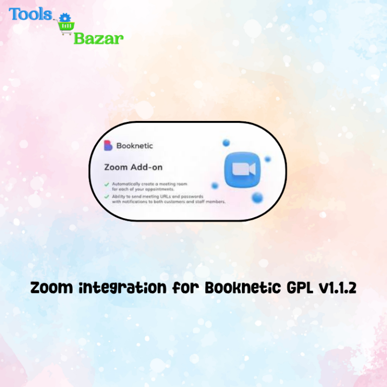 Zoom integration for Booknetic GPL v1.1.2