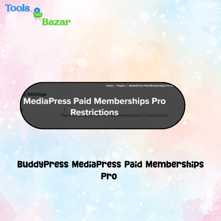 BuddyPress MediaPress Paid Memberships Pro Restrictions GPL v1.0.3