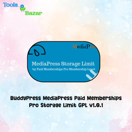 BuddyPress MediaPress Paid Memberships Pro Storage Limit GPL v1.0.1