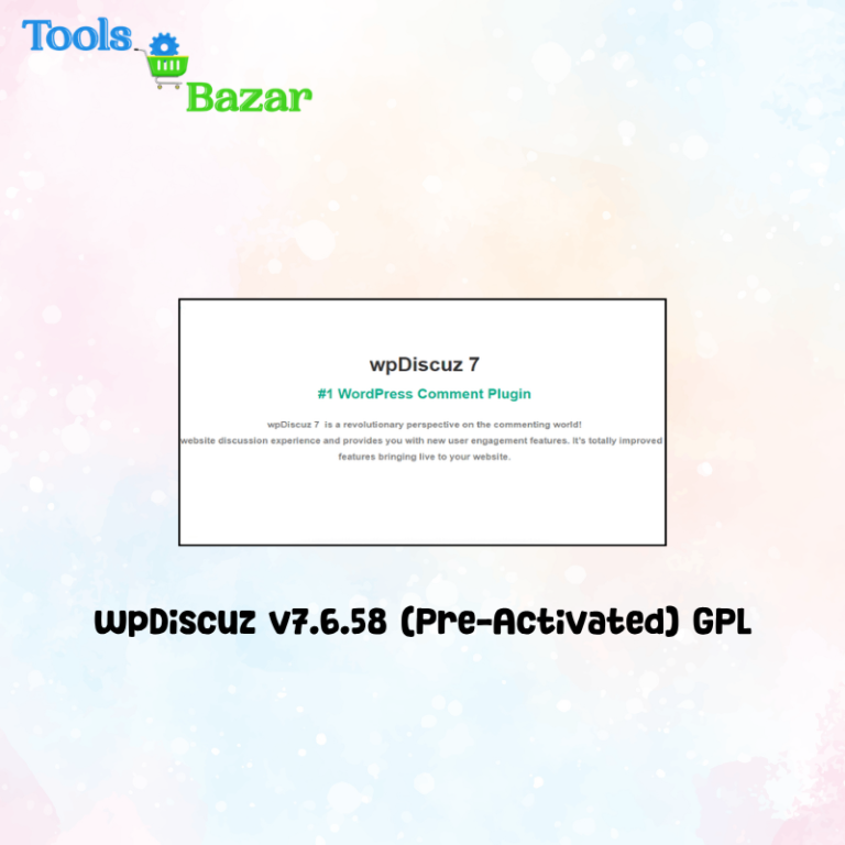 wpDiscuz v7.6.58 (Pre-Activated) GPL